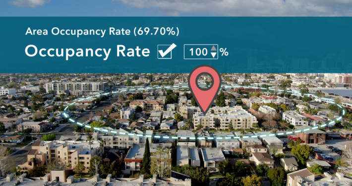 Occupancy Rate of city block radius