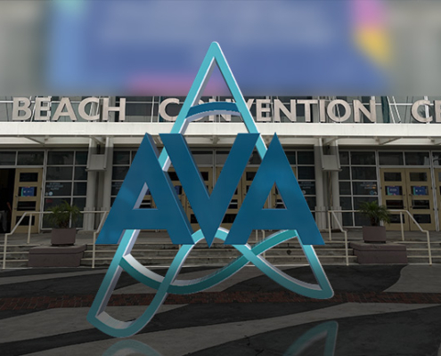 AVA Logo Outside California Association of Realtors REimagine! Expo at Long Beach Convention Center
